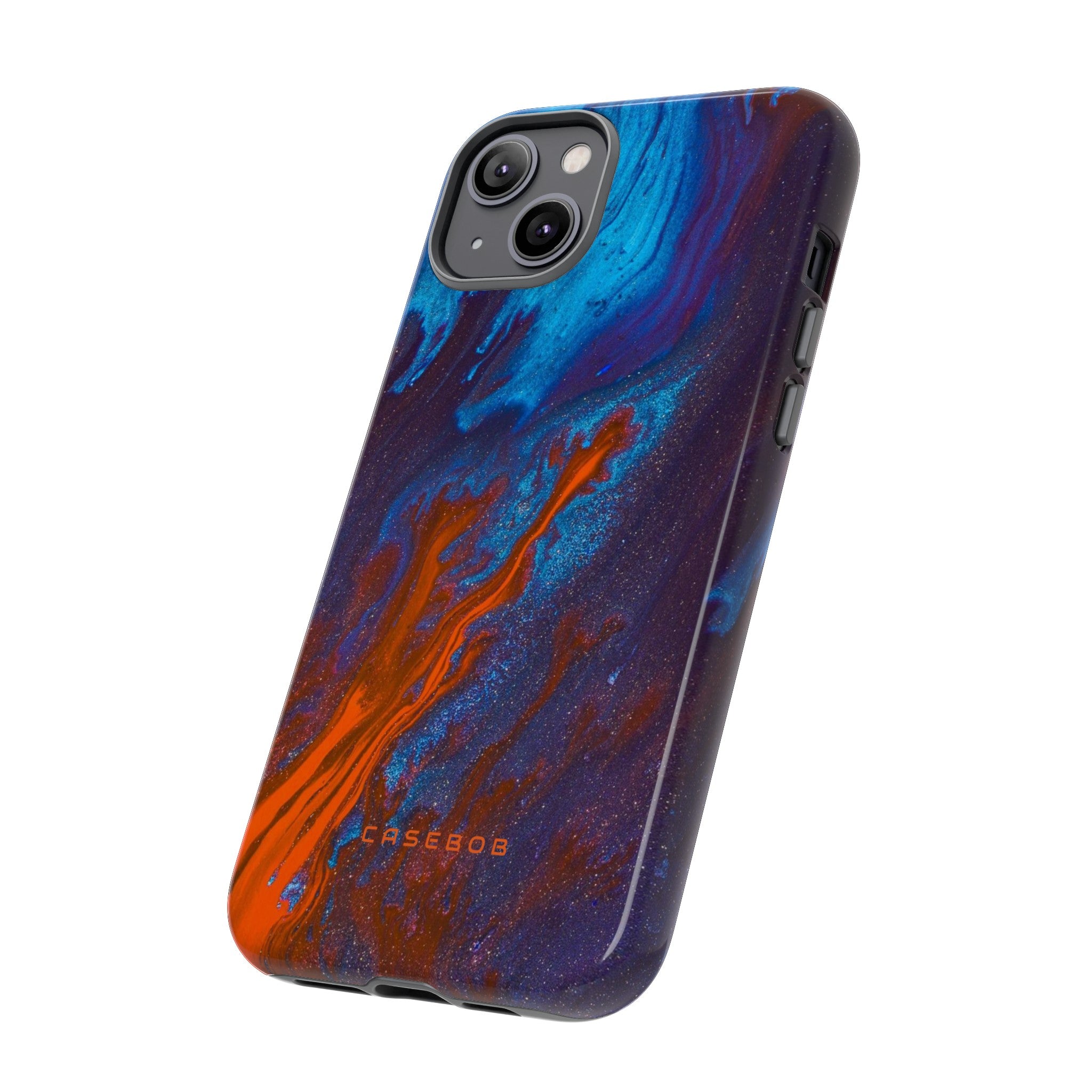 Orange Flame Ink Art - Protective Phone Case