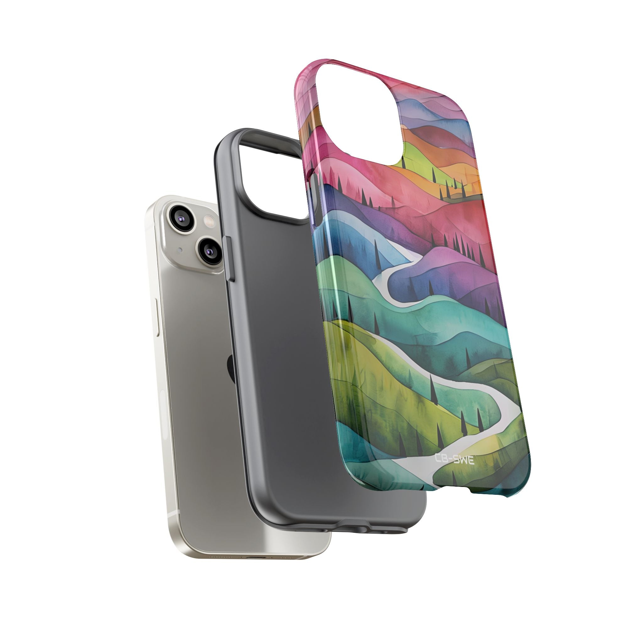 Whimsical Colorful Valleys - iPhone Case