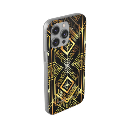 Golden Geometric Opulence iPhone 14 - Flexi Phone Case