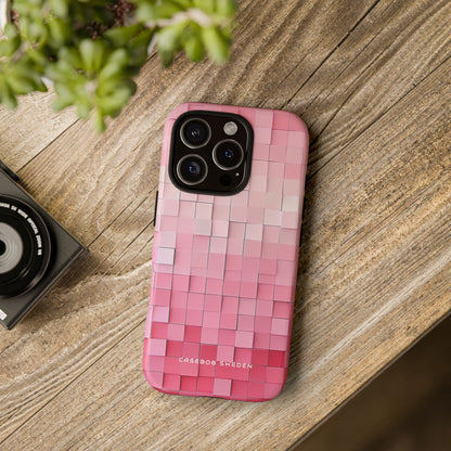 Gradient Pink Mosaic iPhone 16 - Tough Phone Case