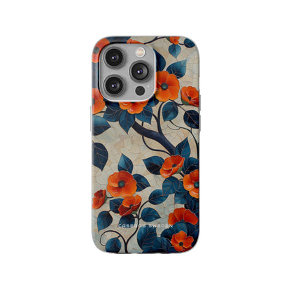 Orange Blossoms Mosaic Harmony iPhone 14 - Flexi Phone Case