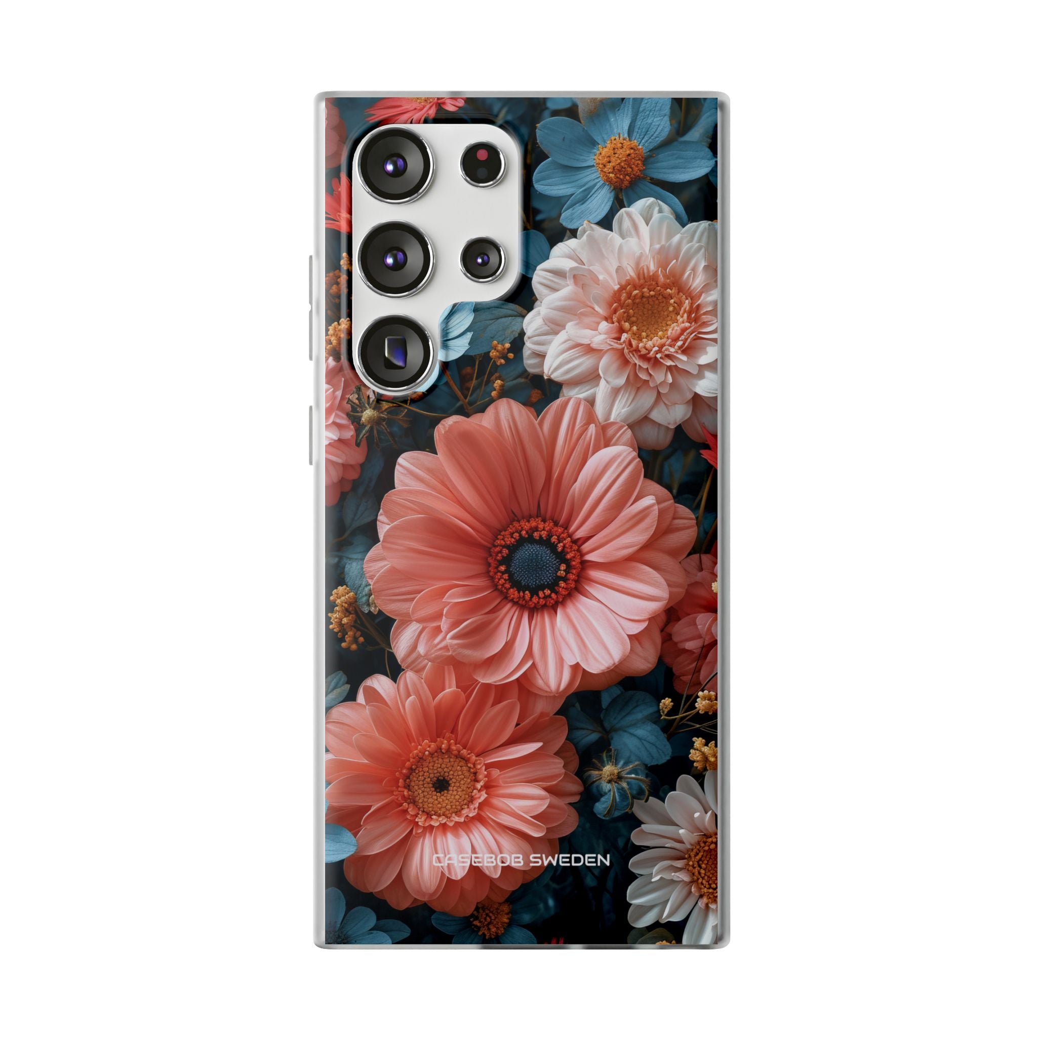 Coral Teal Blooms - Flexi Samsung S23 Phone Case