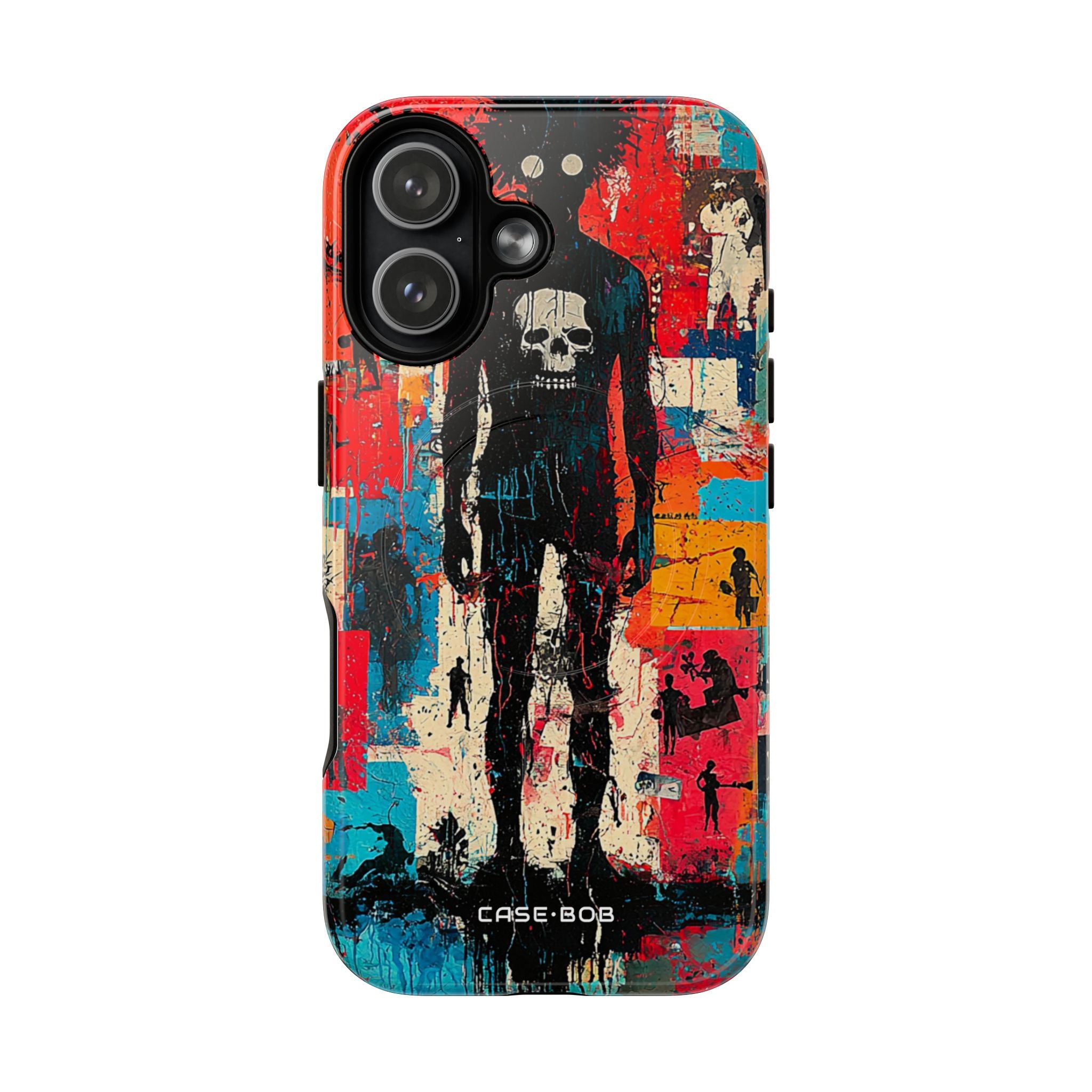 Spiky Skull Silhouette iPhone 17 Case - Tough+