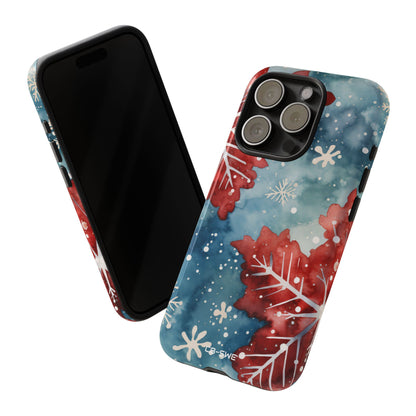 Winter Leaves Dance - iPhone Case