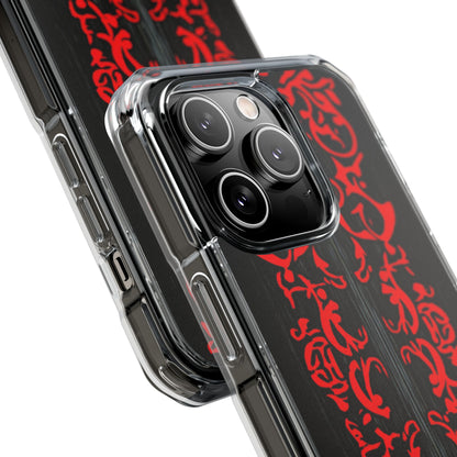 Gothic Crimson Symmetry iPhone 14 - Clear Impact Phone Case