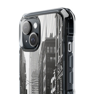 Noir Urban Serenity - Phone Case for iPhone (Clear Impact - Magnetic)