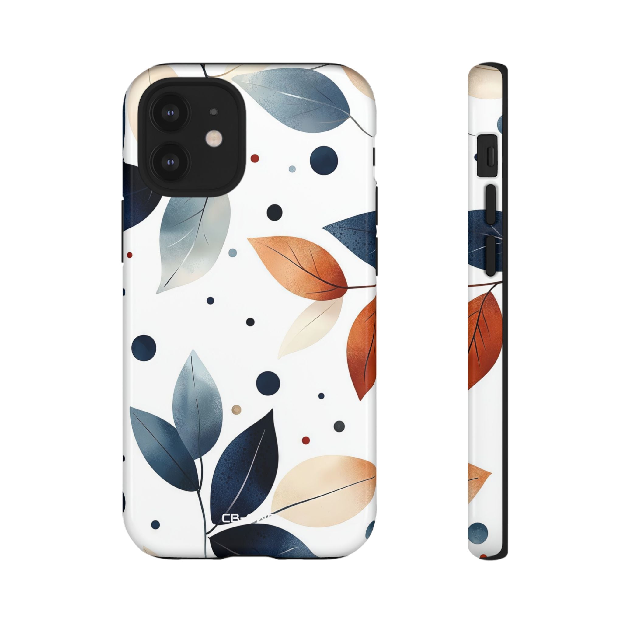 Leaves And Circles - iPhone Case