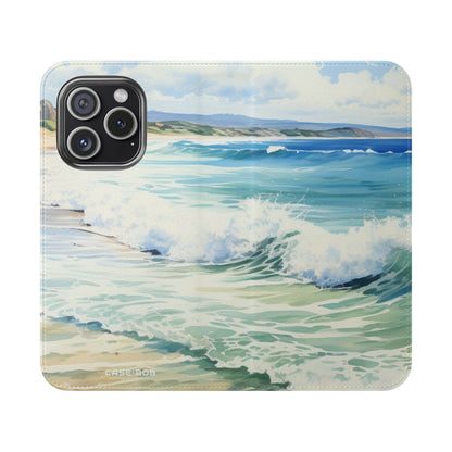 Foaming Blue Waves - iPhone 15 Pro Case - Wallet