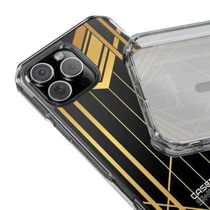 Golden Geometric Symphony iPhone 16 - Impact Clear+