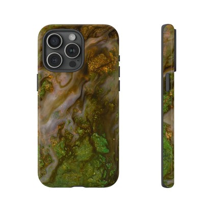 Smaragd Green Ink Art - Protective Phone Case