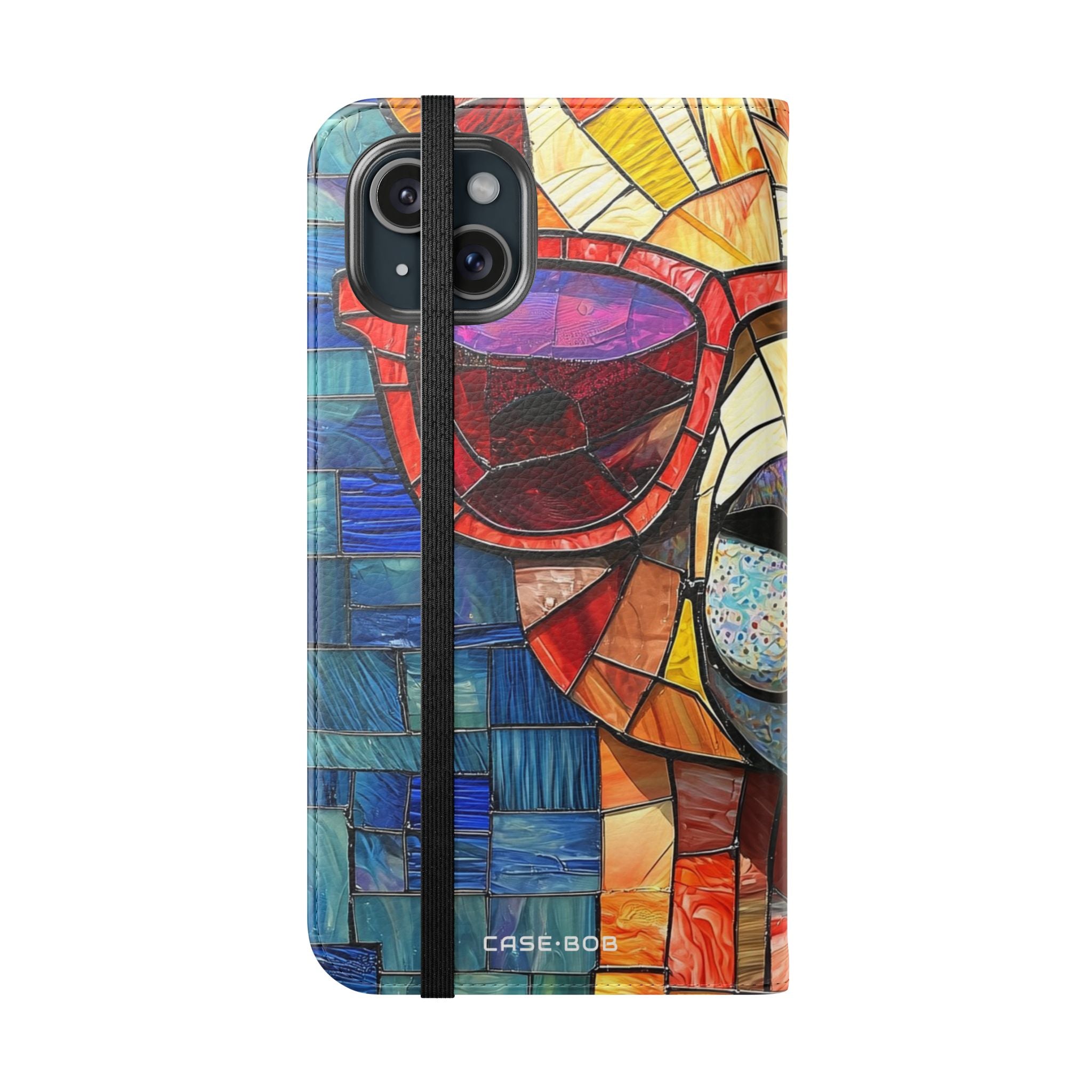 Sunglass Llama Mosaic - iPhone 15 Plus Case - Wallet