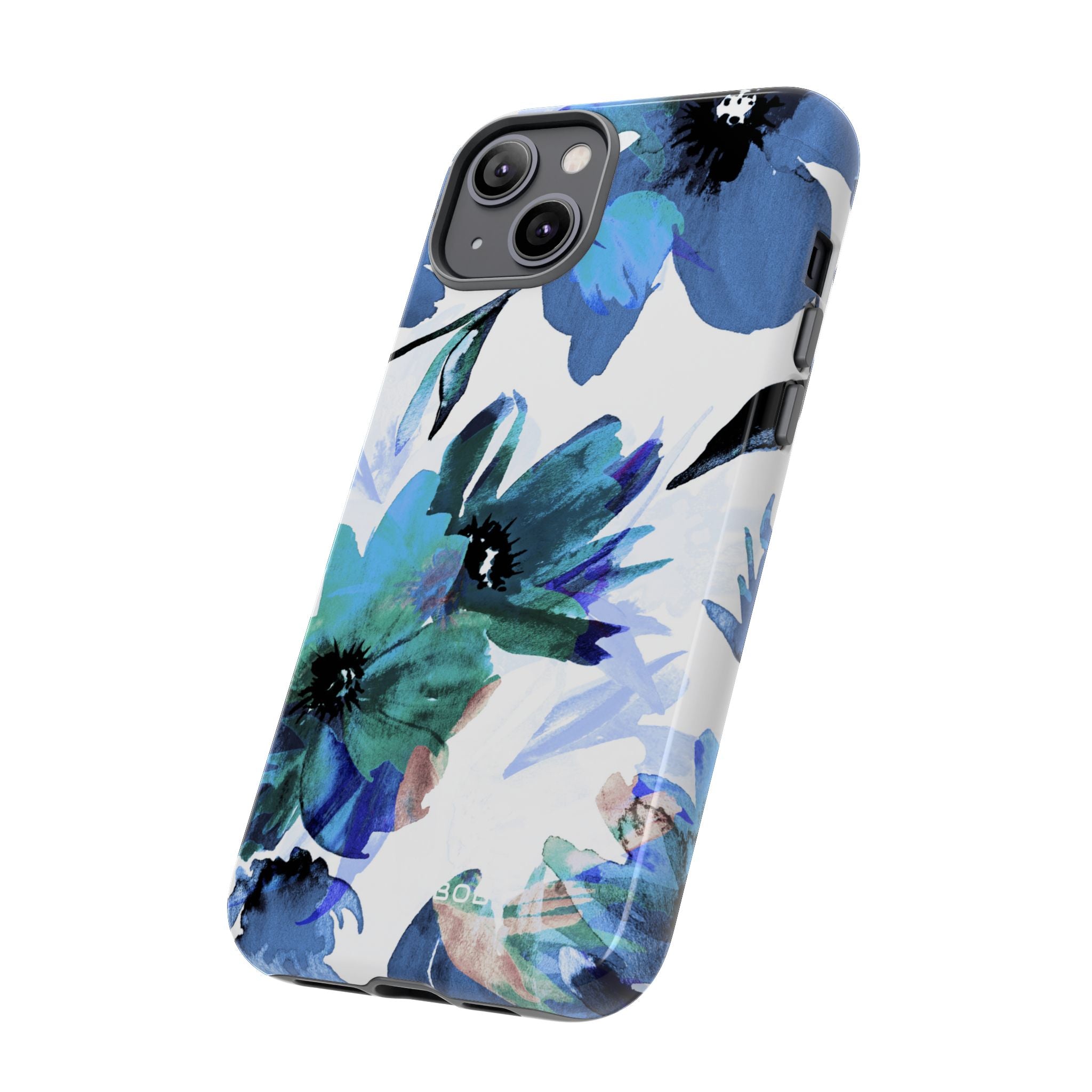 Blue Blossom Radiance iPhone 14 Plus Case - Tough
