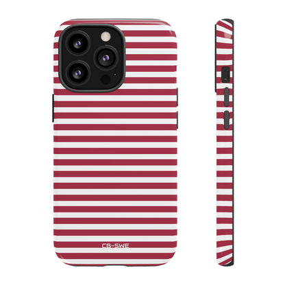 Crimson Stripes Flow - iPhone Case