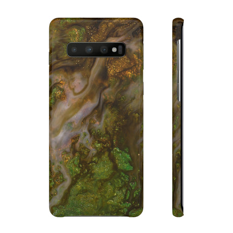 Smaragd Green Ink Art Android Case |Slim| Samsung Galaxy S10 Glossy Phone Case