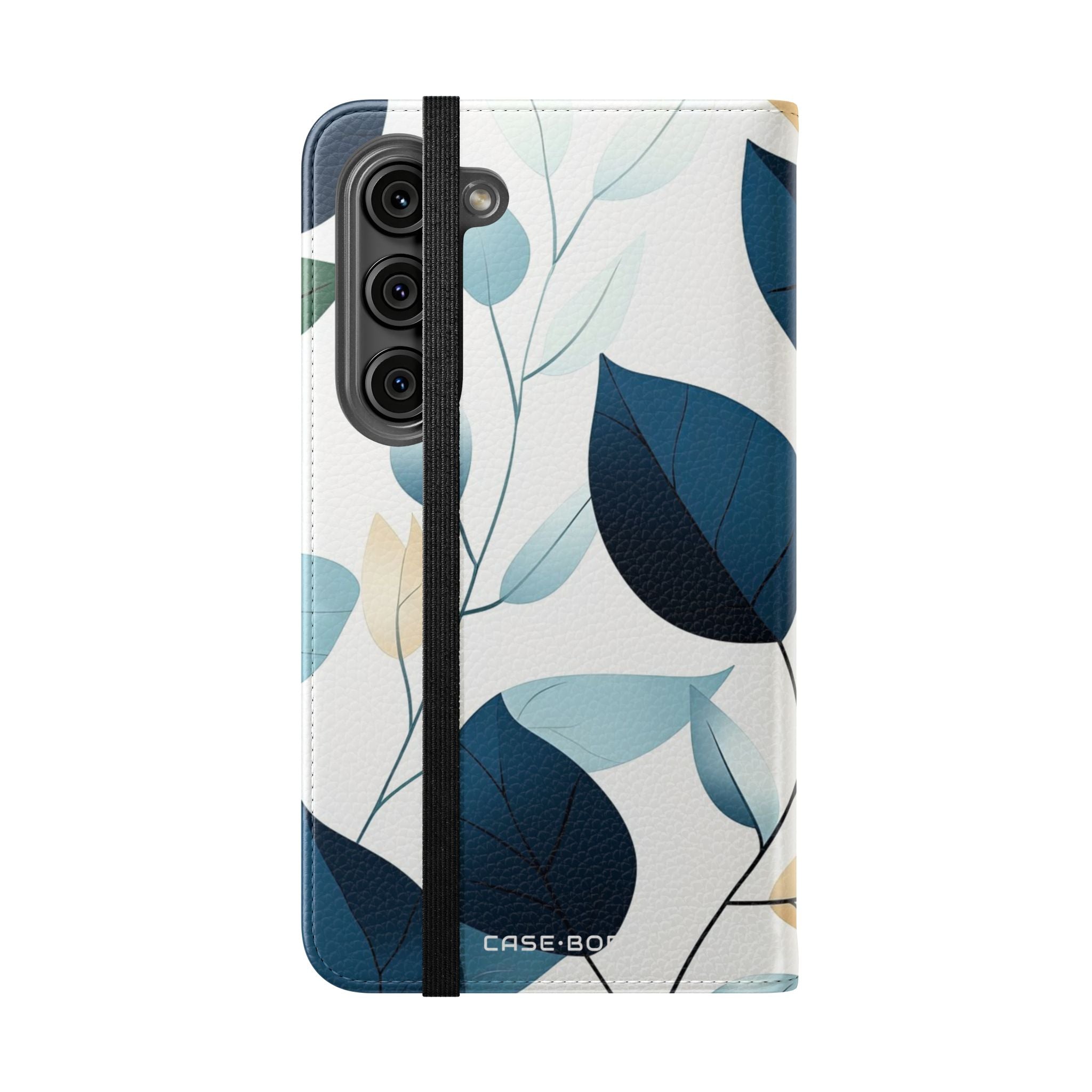 Navy Leaf Veins - Samsung S23 Case - Wallet
