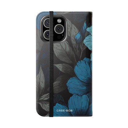 Blue Petal Bloom - iPhone 16 Max Case - Wallet