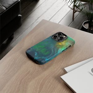 Beryll Green Ink Art iPhone Case (Protective) Phone Case