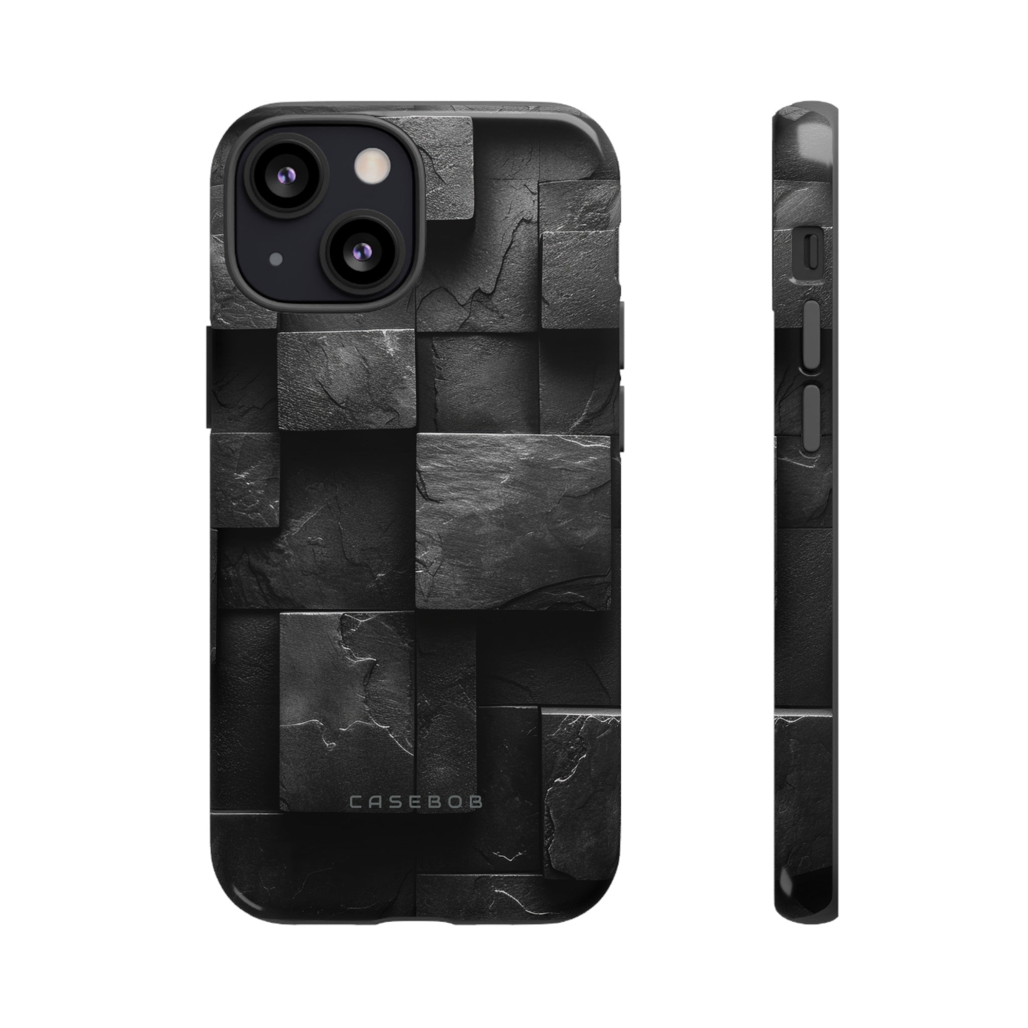 Black Geometric Elegance - Protective Phone Case