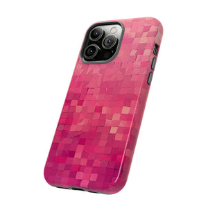 Pink Transition Squares - Protective Phone Case