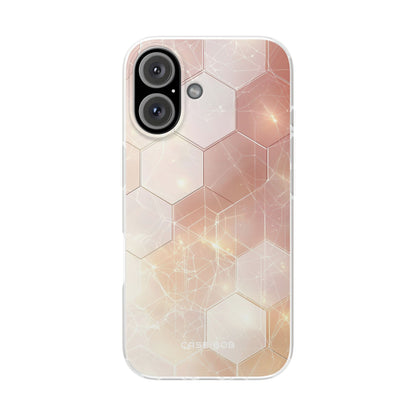 Honeycomb Glow iPhone 16 Case - Soft