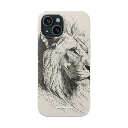 Majestic Linework Lion | Flexible Phone Case for iPhone