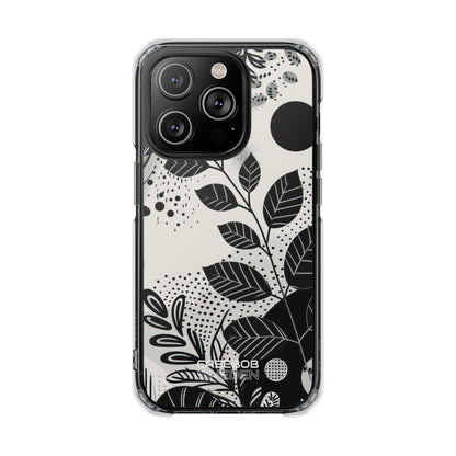 Monochrome Leaf Rhythm iPhone 14 - Impact Clear+