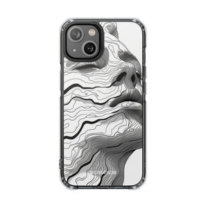 Topographic Serenity – Handyhülle für iPhone (Clear Impact – Magnetisch)