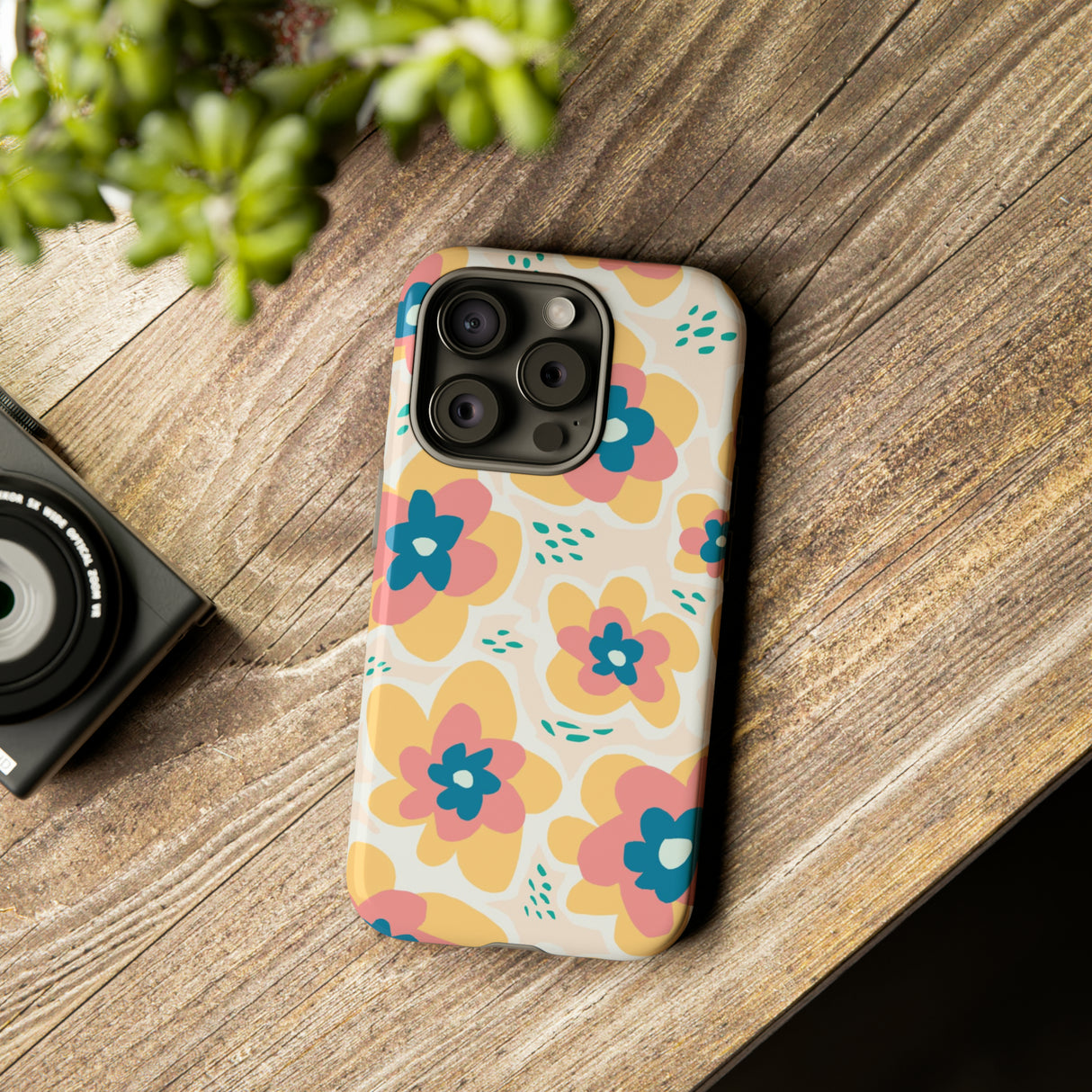 Yellow Happy Flower - Protective Phone Case