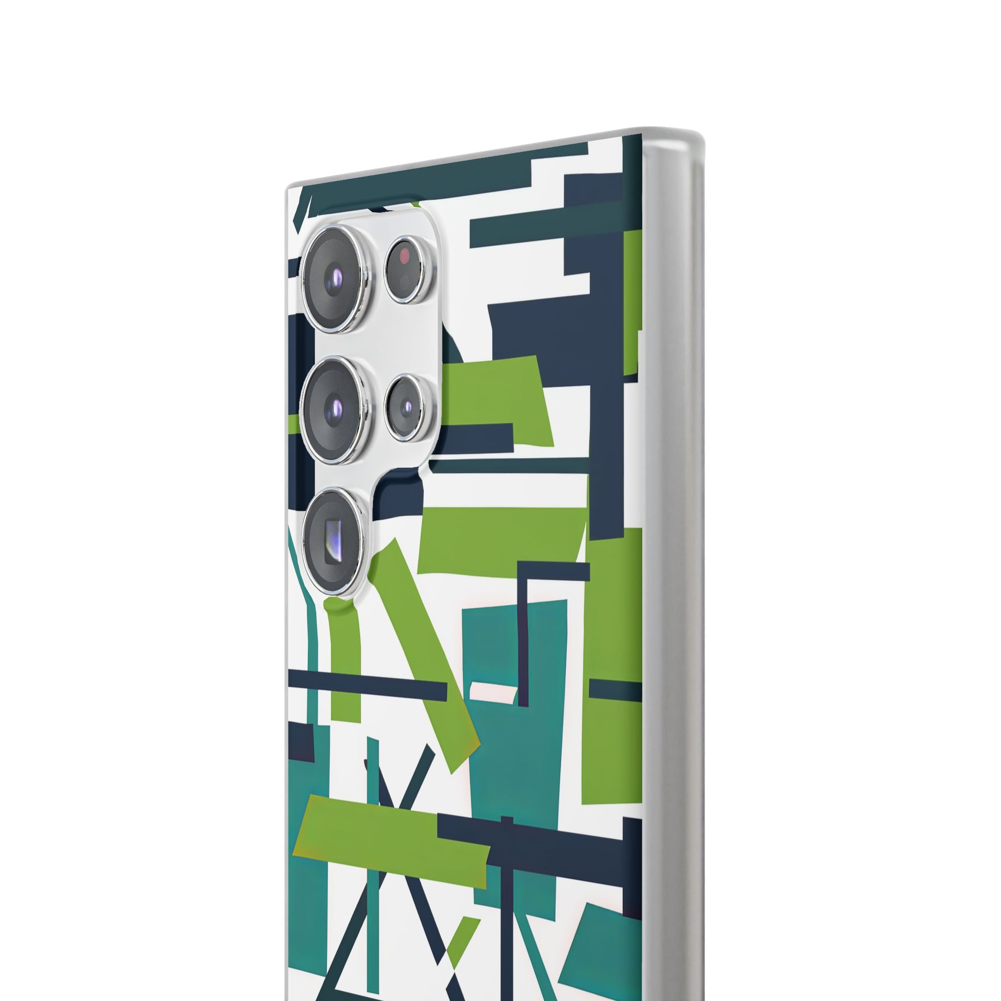 Green Geometry Glide Samsung S23 - Flexi Phone Case