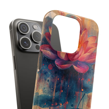 Lotus Blossom Art - Slim iPhone 15 Phone Case