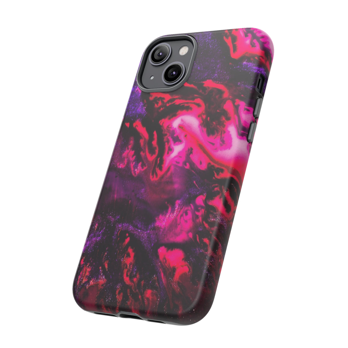 Deep Pink Galaxy Ink Art iPhone Case (Protective) Phone Case