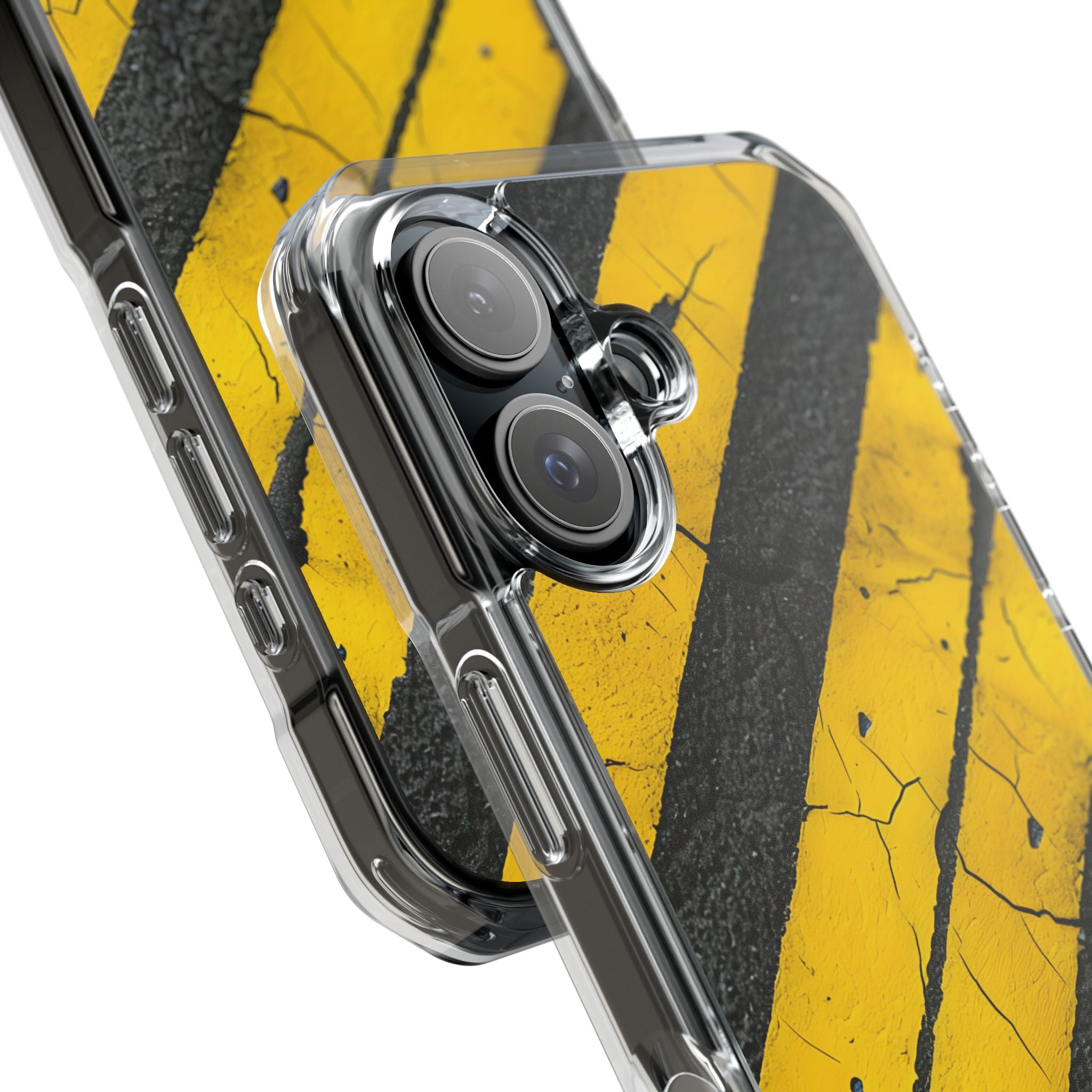 Yellow Stripe Distress iPhone 15 Case - Impact