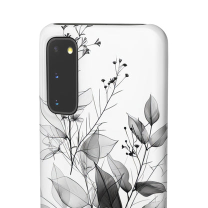 Monochrome Floral Elegance Samsung S20 - Slim Phone Case