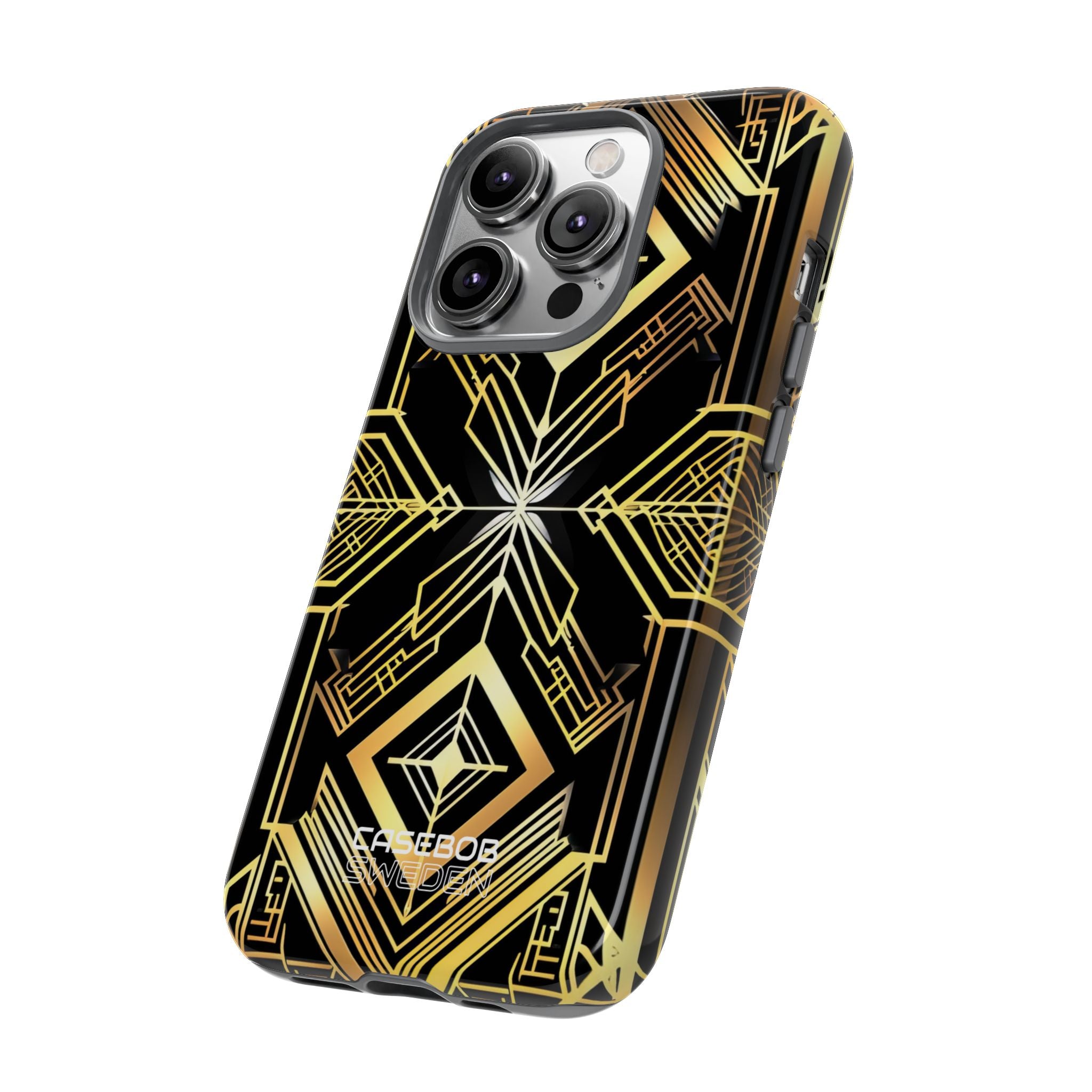 Golden Geometric Symphony iPhone 14 - Tough