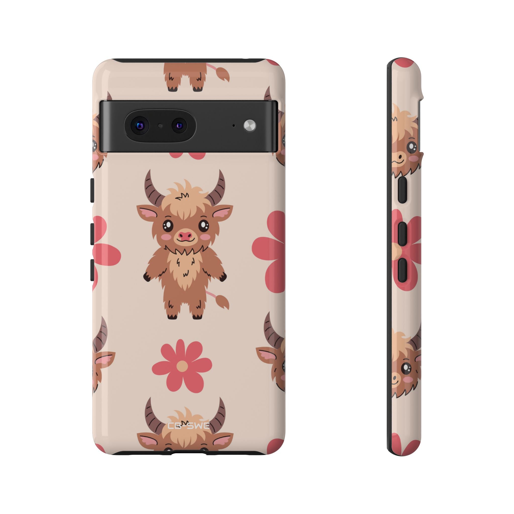 Cute Cattle & Flowers - Google Pixel Case