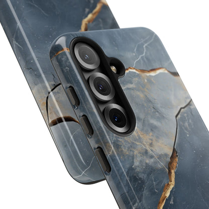 Jagged Vein Navy Samsung S25 Case - Tough