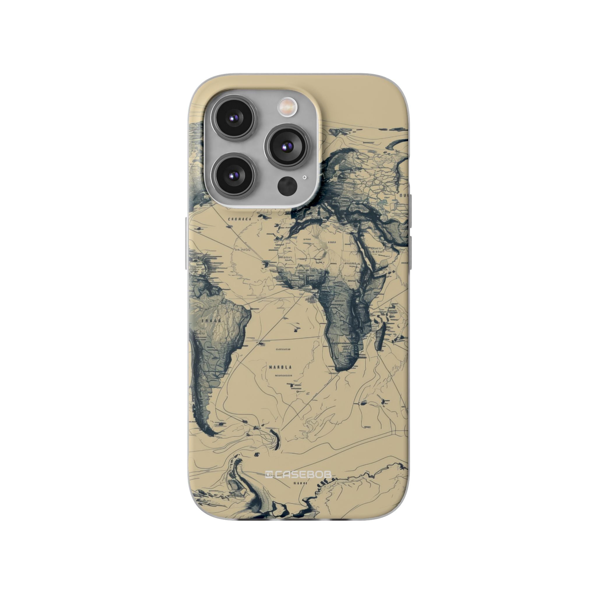 Vintage World Map | Flexible Phone Case for iPhone