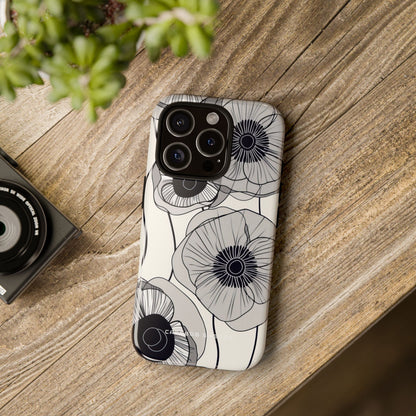 Modern Minimalist Flowers iPhone 16 - Tough Phone Case