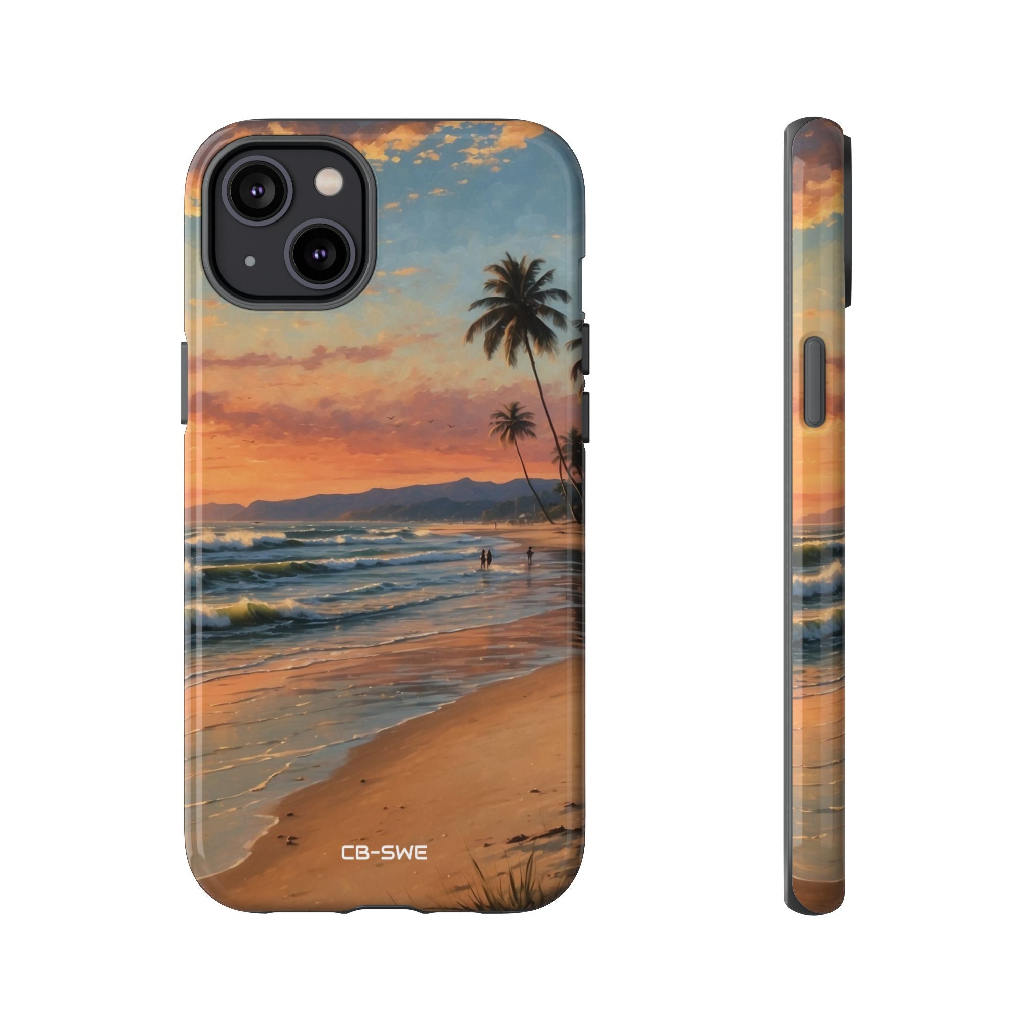 Golden Waves Embrace - iPhone Case