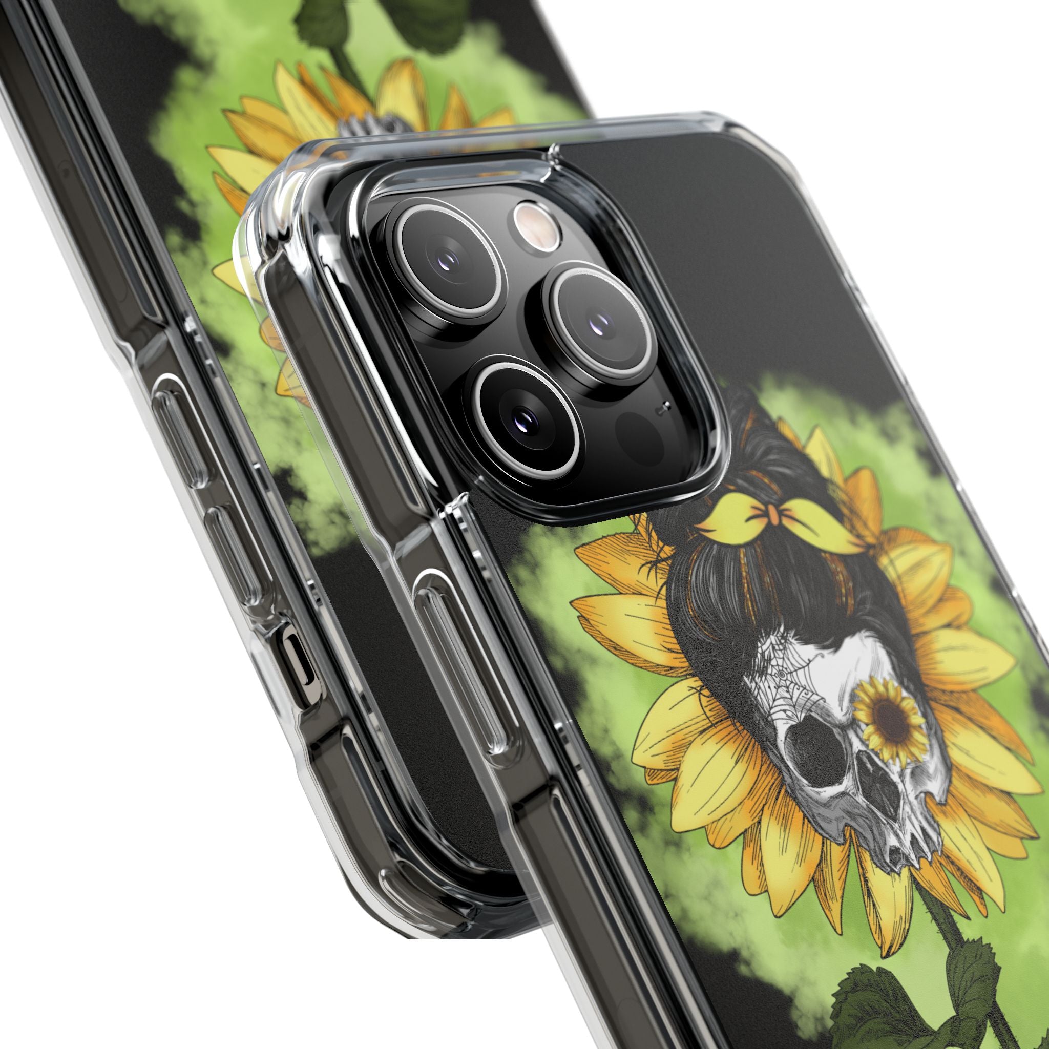 Sunflower Skull Fusion iPhone Case - Impact