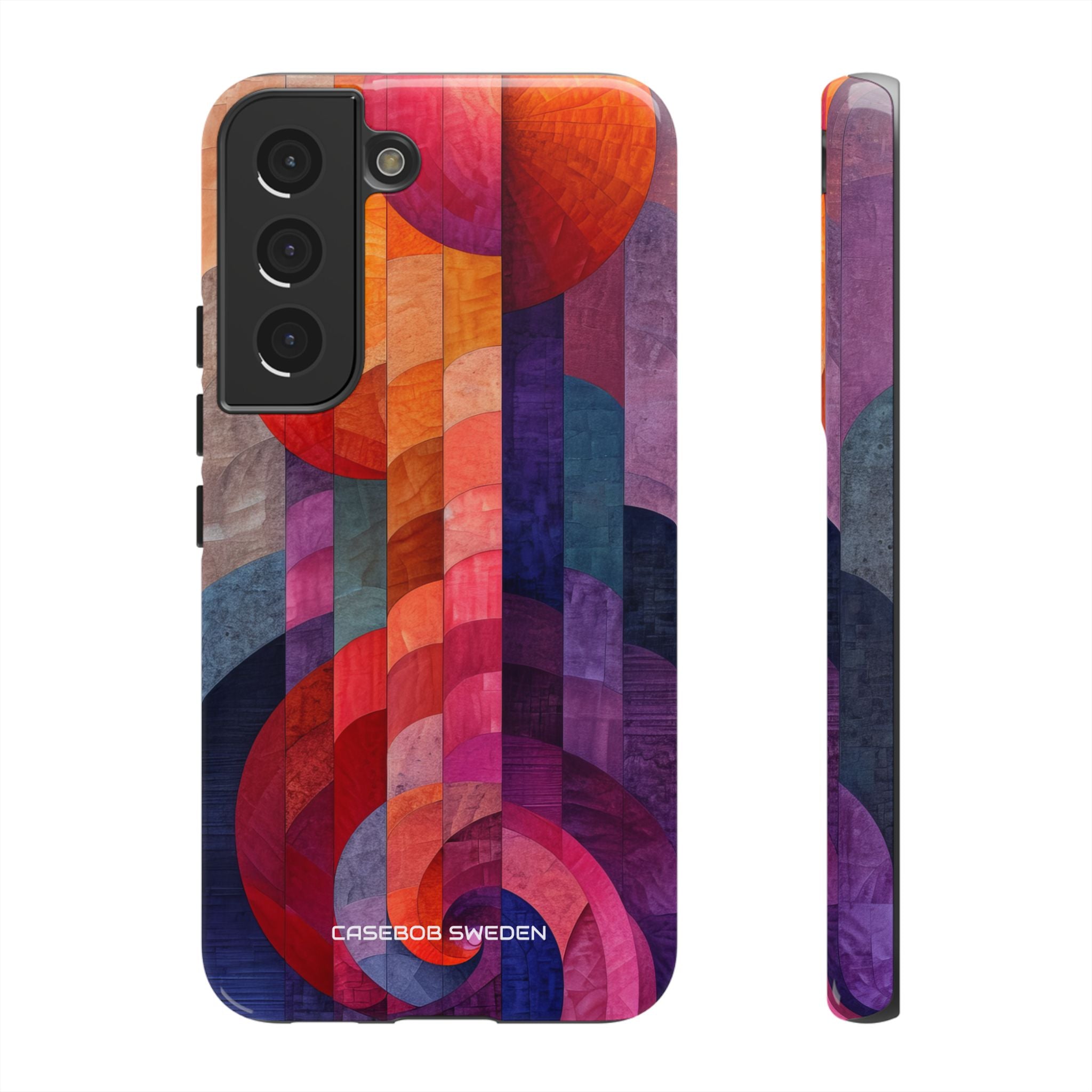 Purple Orange Abstract - Tough Samsung S22 Phone Case