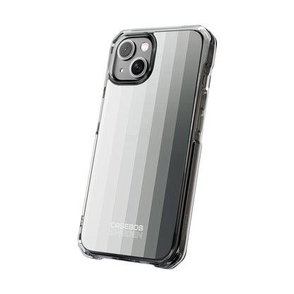 Silver Gradient Stripes iPhone 14 - Impact Clear+