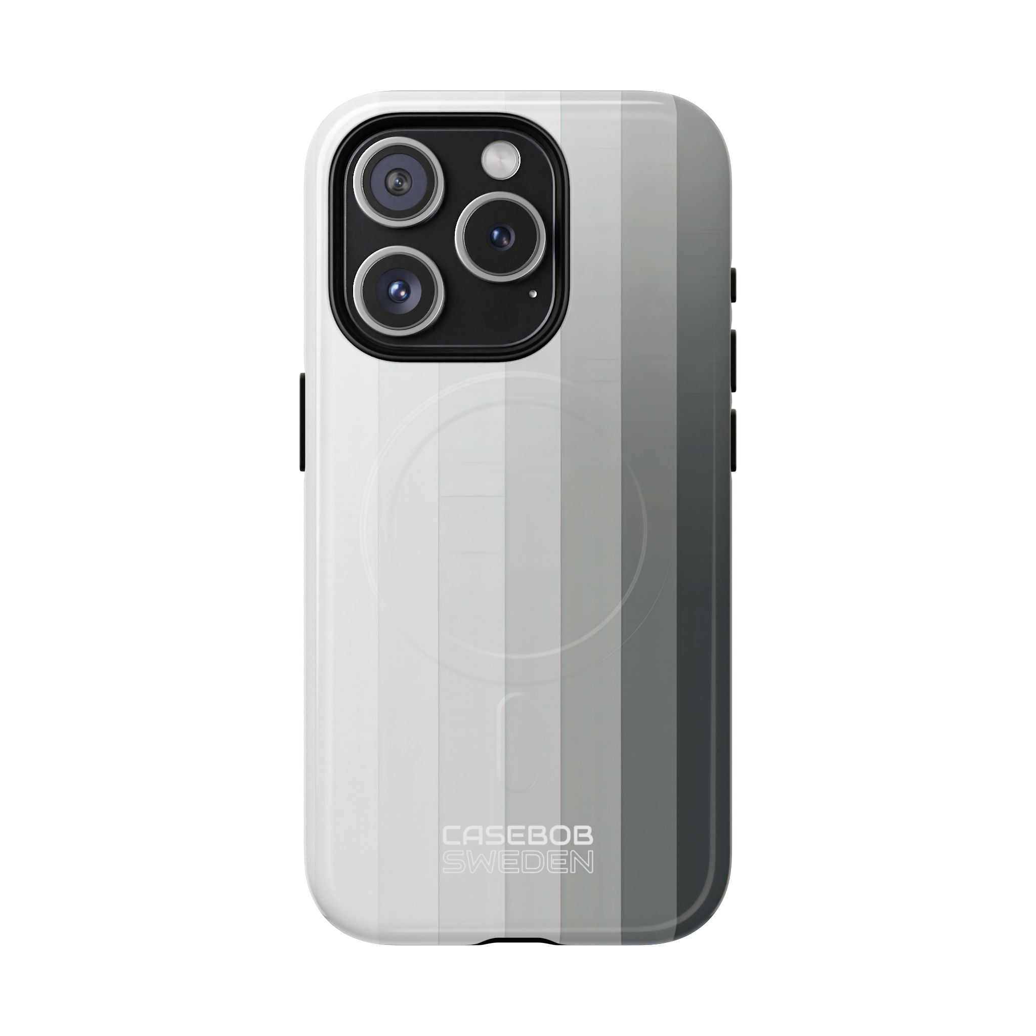 Silver Gradient Stripes iPhone 15 - Tough+