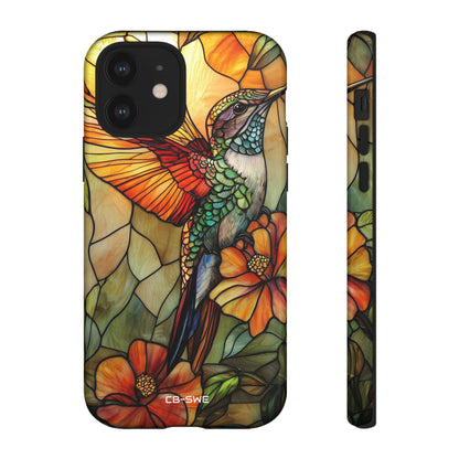 Hummingbird Dances Among Flowers - iPhone Case