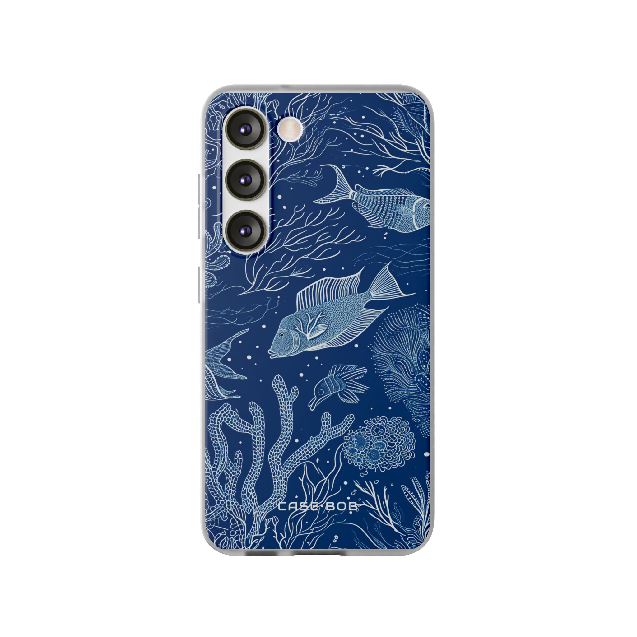 Navy Scale Reef Samsung S23 Case - Soft