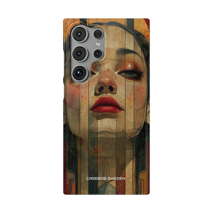 Bold Art Deco Portrait - Slim Samsung S24 Phone Case