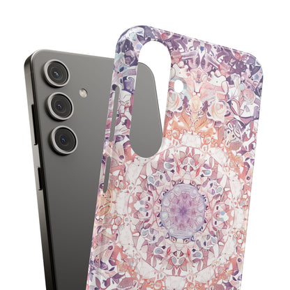 Purple Pink Mandala - Slim Samsung S24 Phone Case