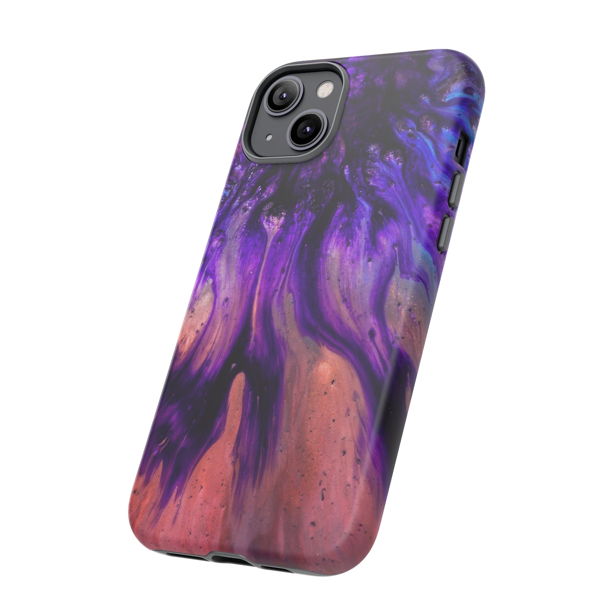 Purple Flow Ink Art iPhone Case (Protective) Phone Case