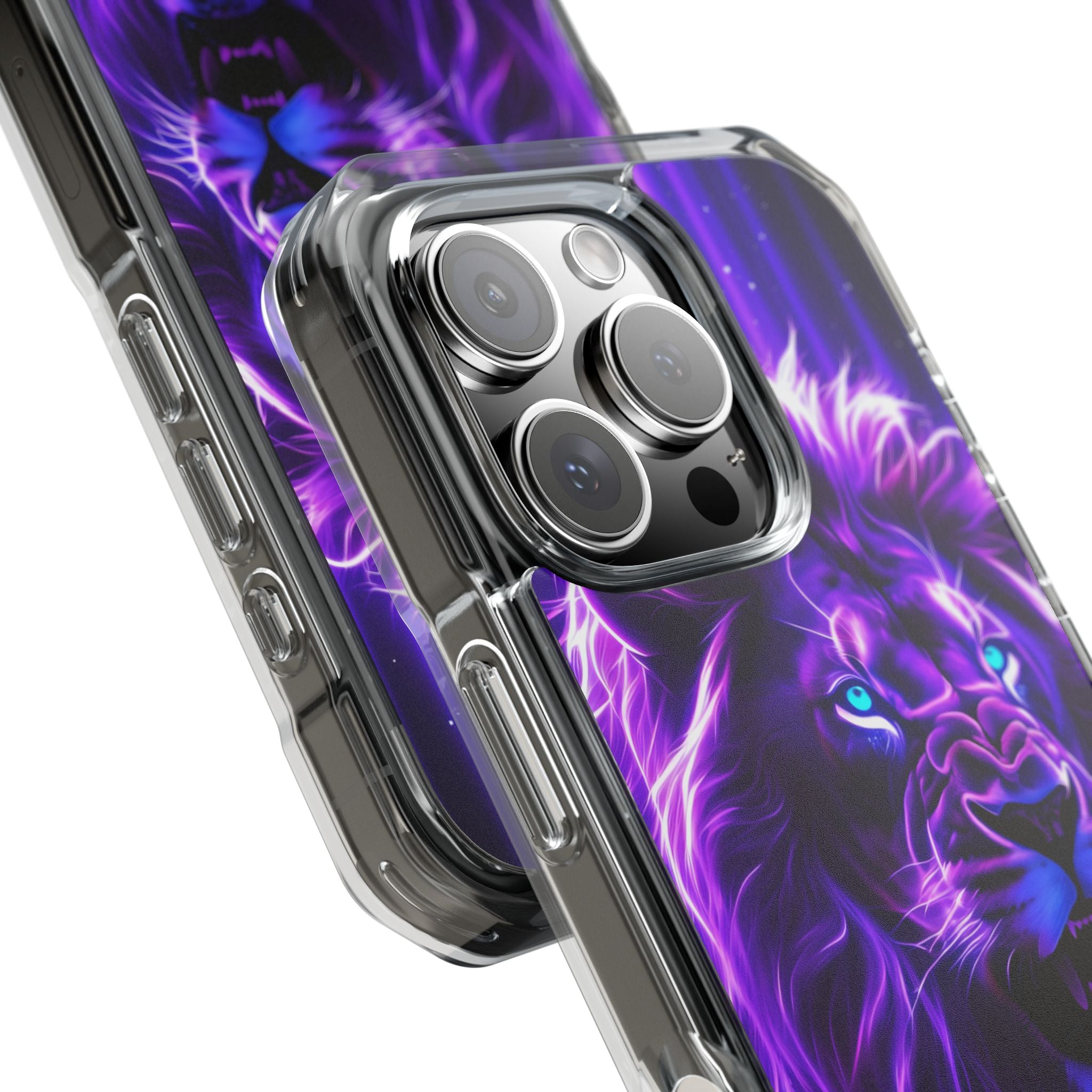 Neon Lion Majesty iPhone Case - Impact