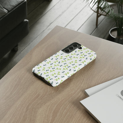 White Flower Pattern - Protective Phone Case